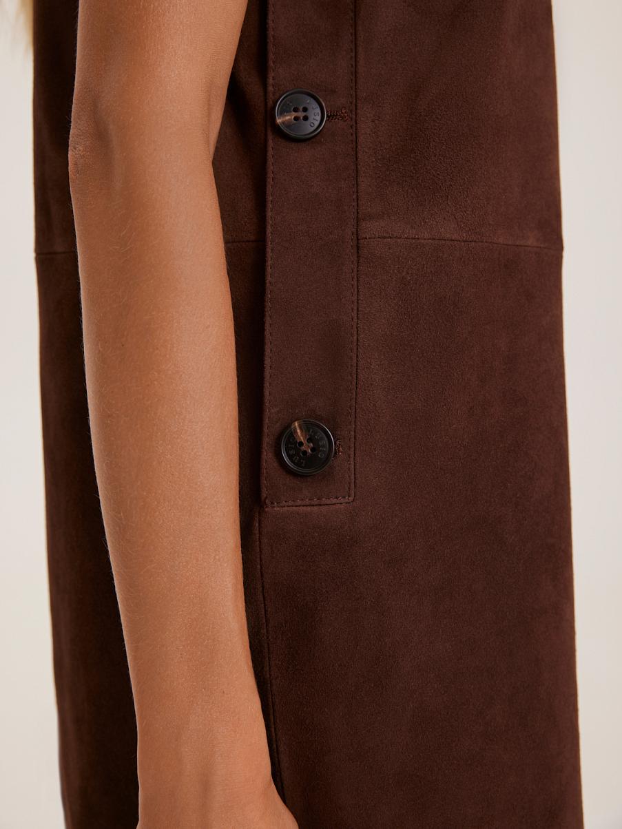 Платье мини из натуральной замши