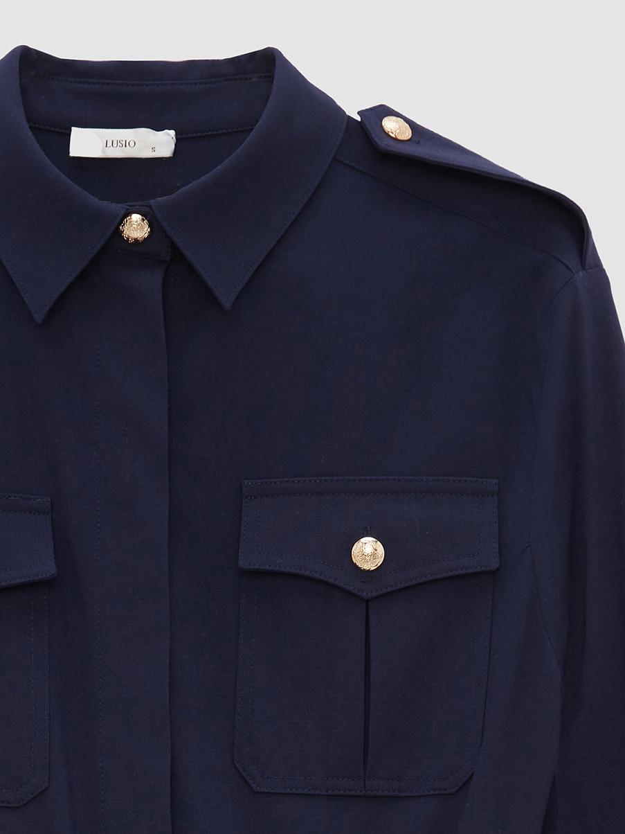 Платье рубашечного кроя с поясом