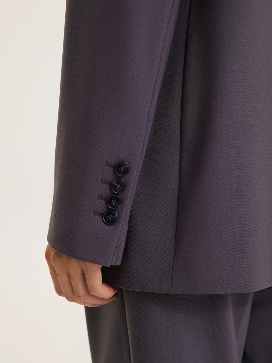 Двубортный жакет прямого кроя
