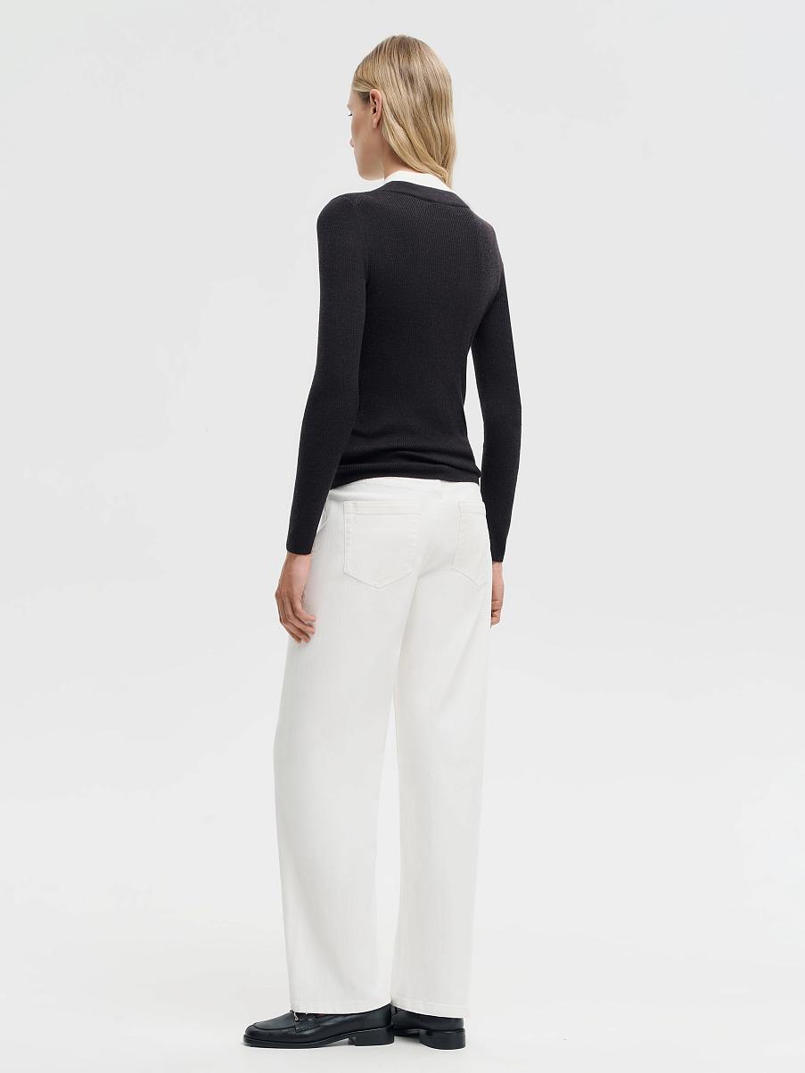 Джемпер с V-вырезом из мериноса