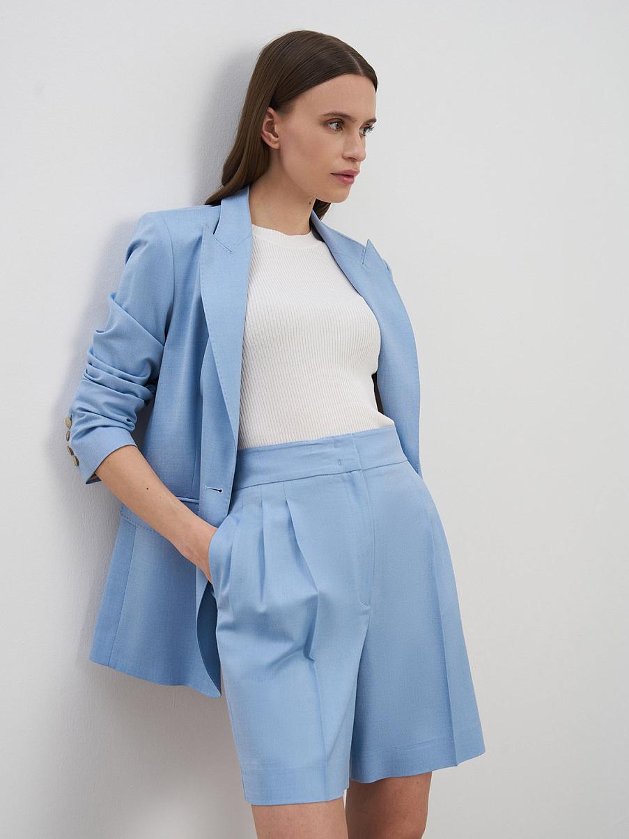 Костюмные шорты-бермуды с шерстью