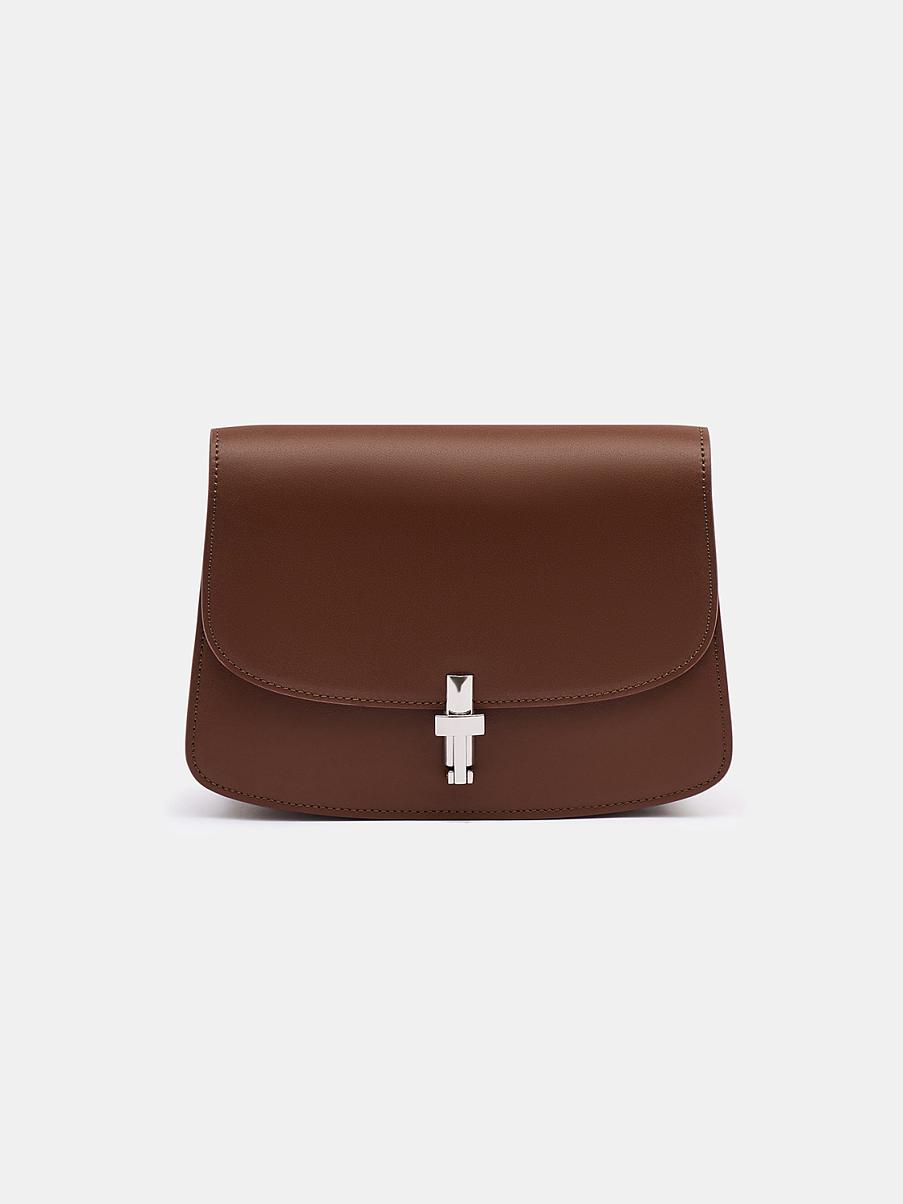 Сумка из натуральной кожи с длинным ремнем