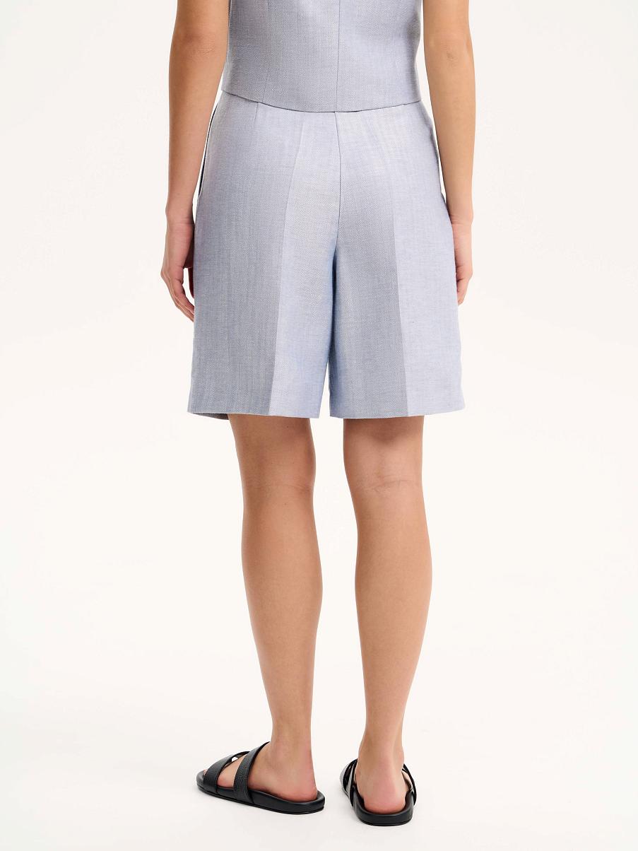 Шорты изо льна и шелка