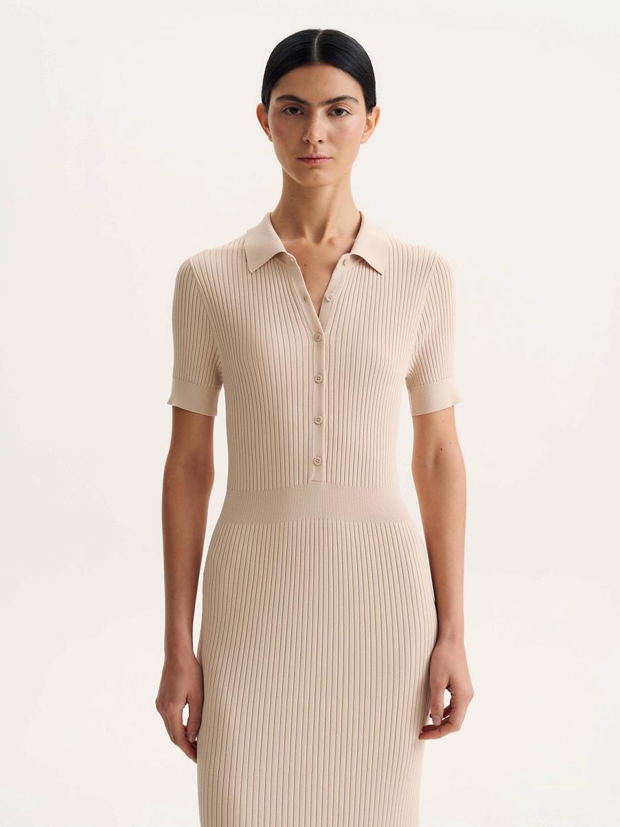 Платье трикотажное миди