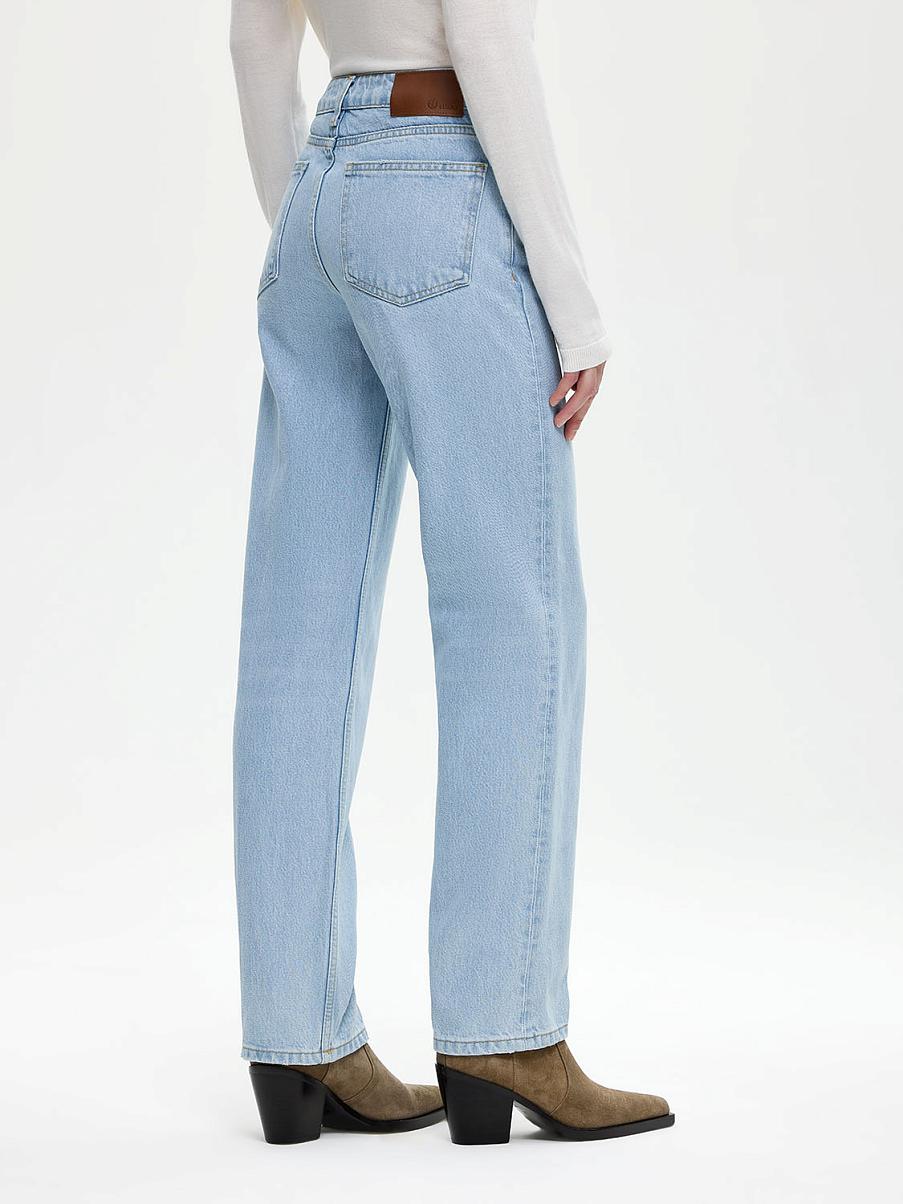 Хлопковые джинсы с заниженной талией