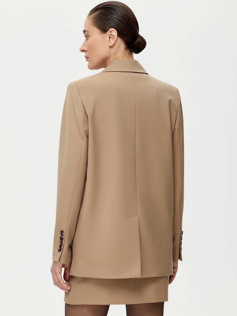 Двубортный жакет прямого кроя