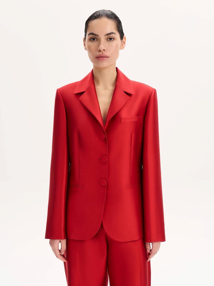 Жакет из шерсти и шелка