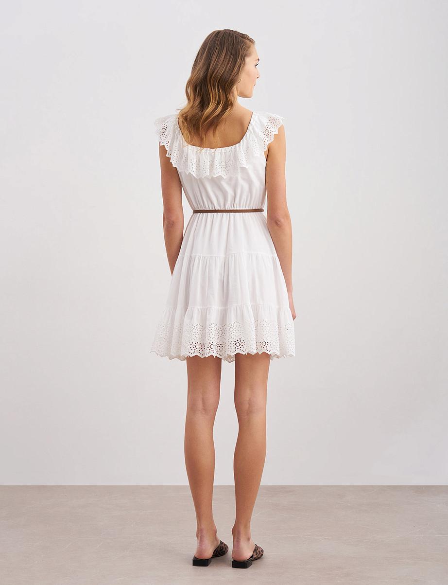Хлопковое кружевное платье мини