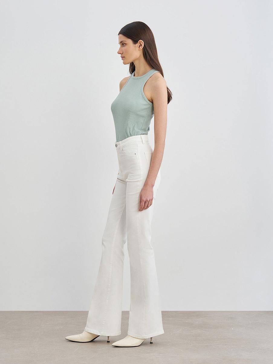 Хлопковый топ в рубчик