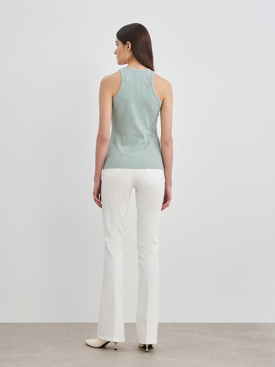 Хлопковый топ в рубчик