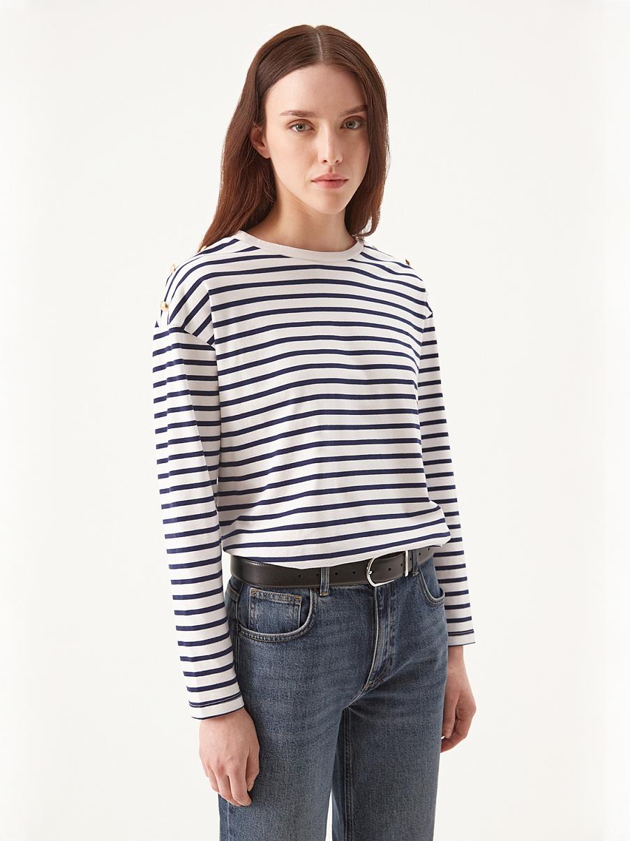 Лонгслив в полоску
