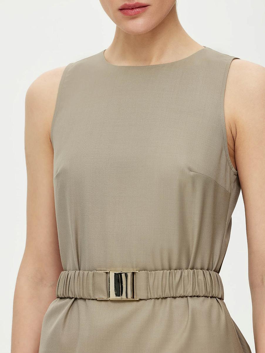 Платье-футляр с шерстью