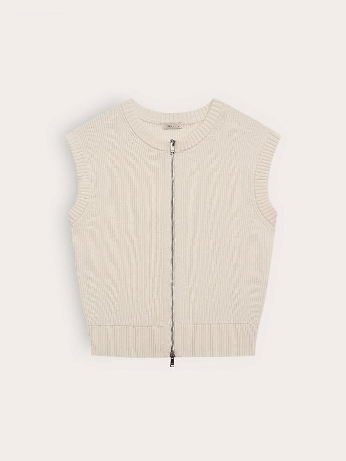 LSSL-802003 Жилетка трикотажная (белый, XS)