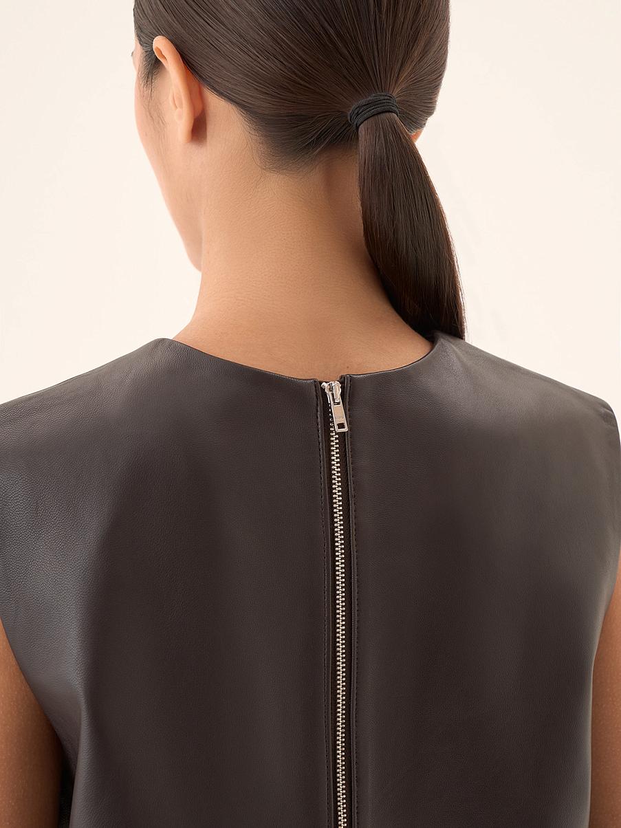 Платье из натуральной кожи