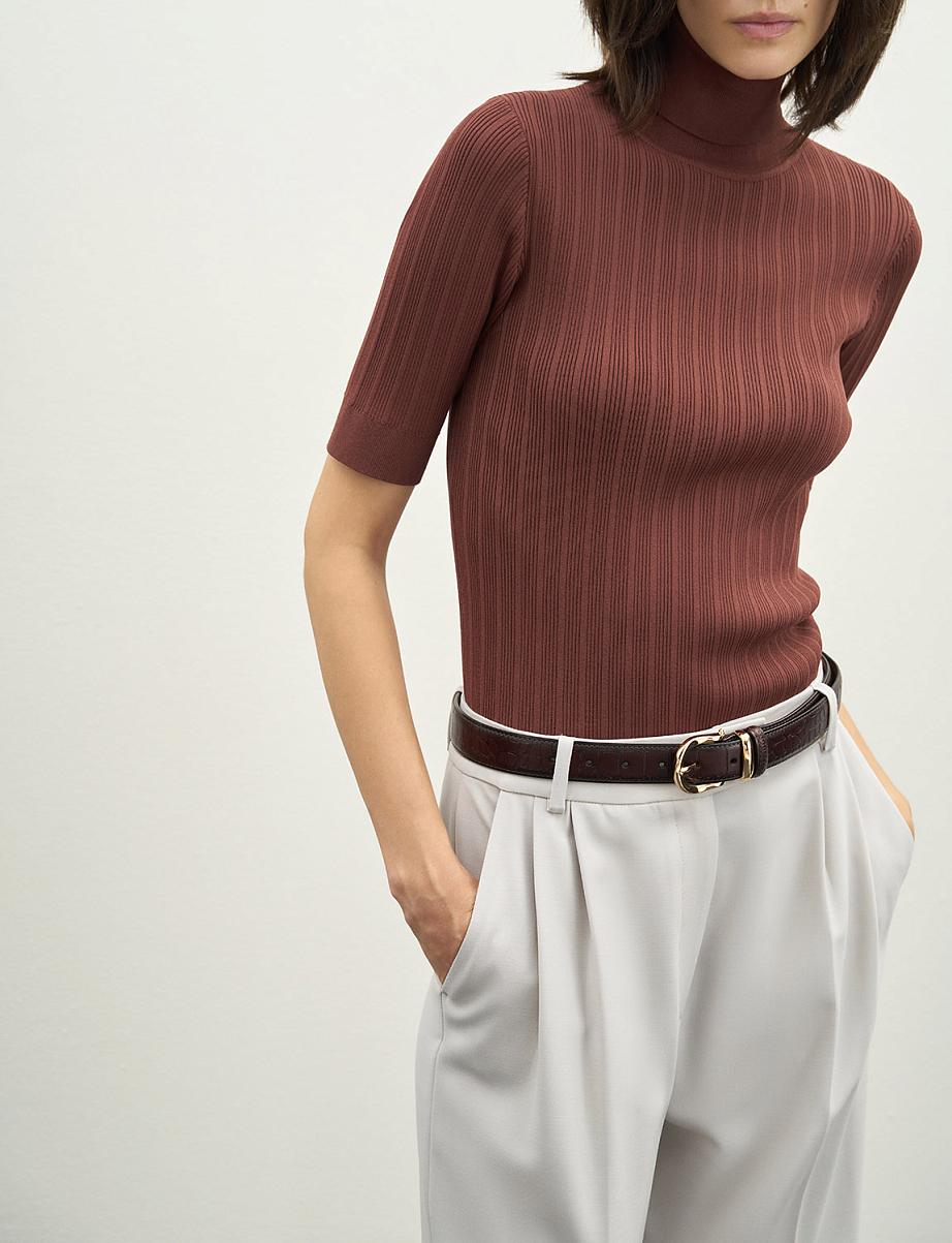 Водолазка-лапша с коротким рукавом