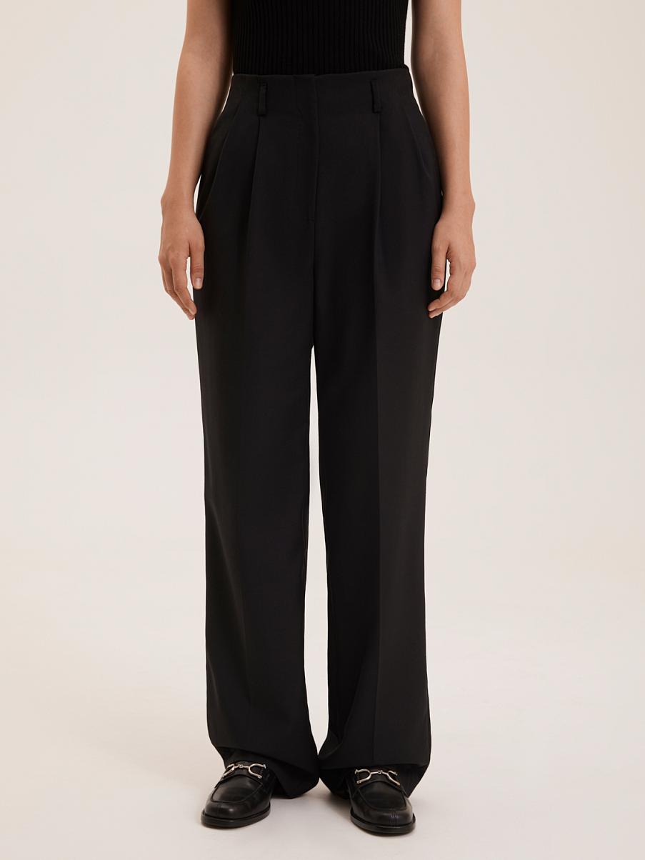 Широкие брюки из шерсти