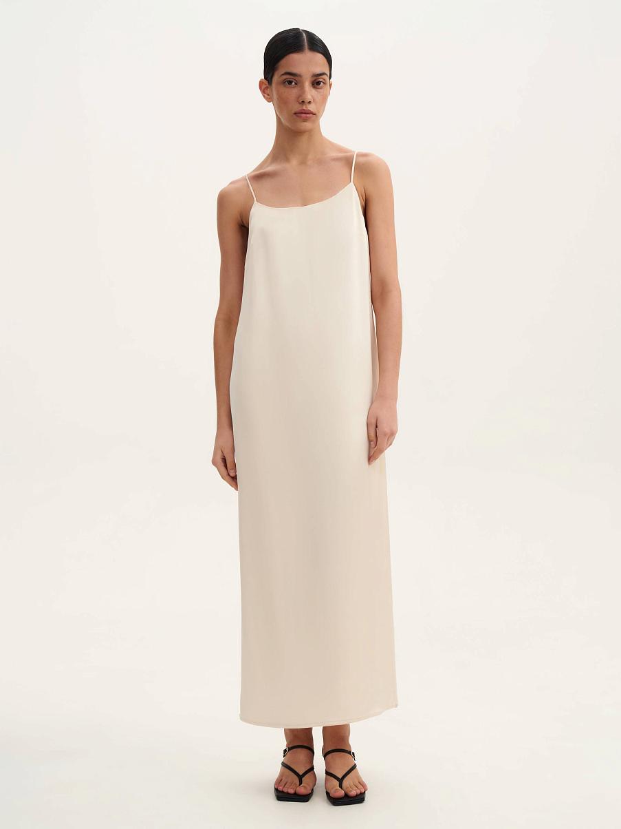 Платье миди из шелка