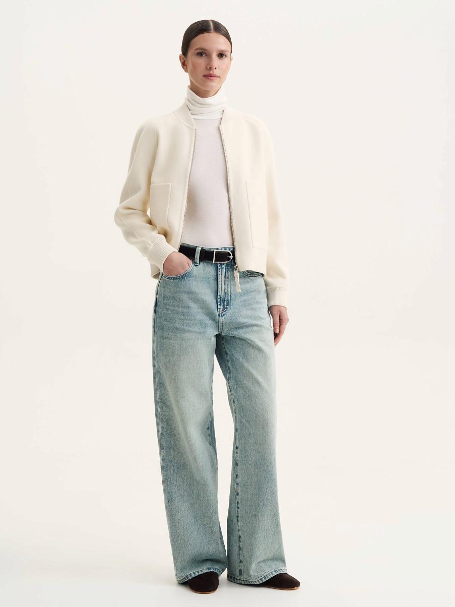 Бомбер из кашемира и шерсти мериноса