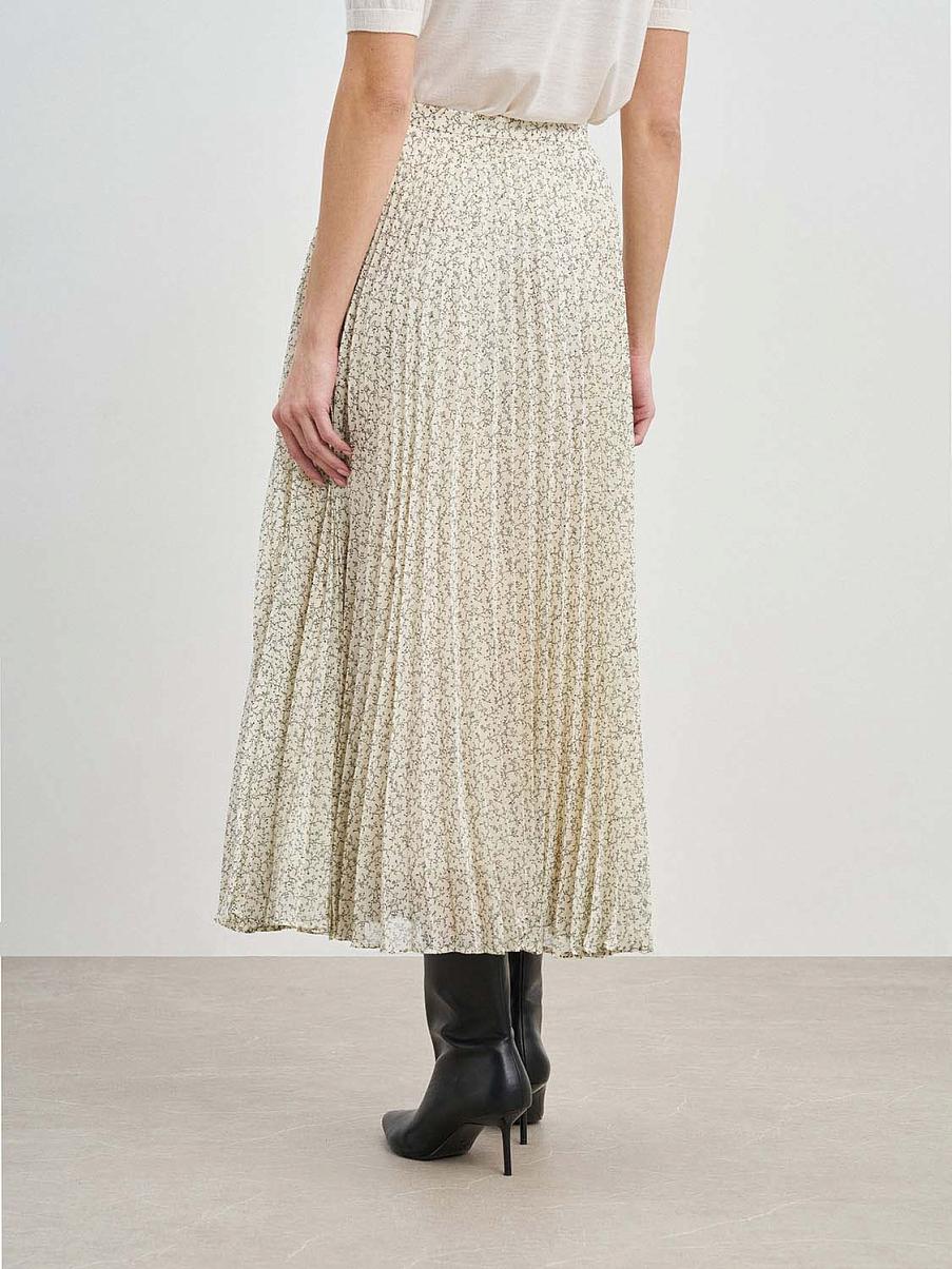 Плиссированная юбка с цветочным узором