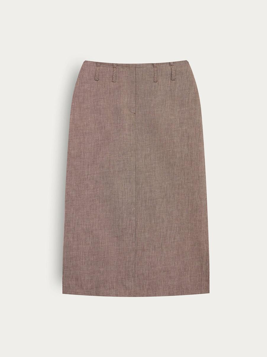 Юбка льняная миди