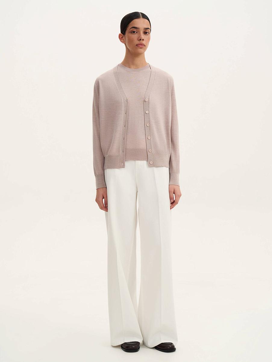 Кардиган из шелка и шерсти мериноса