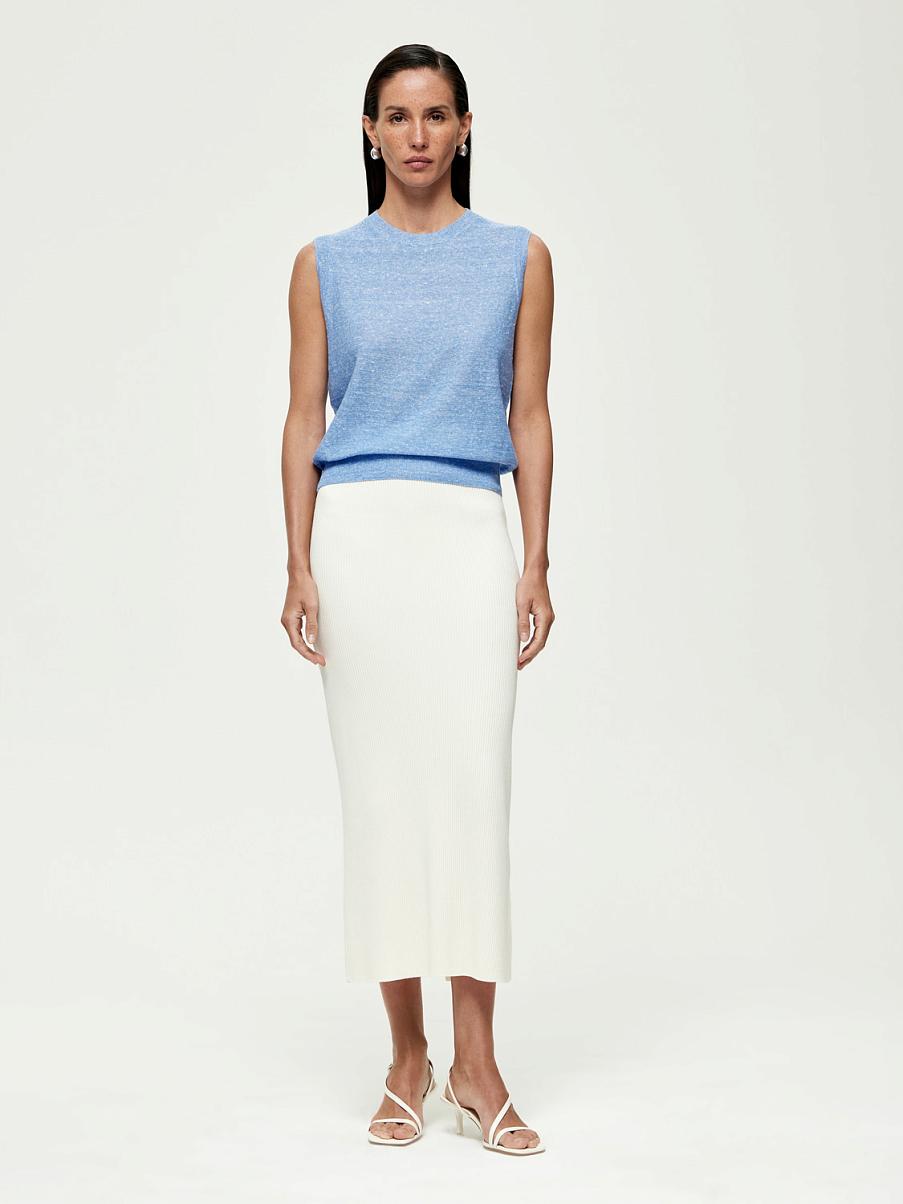 Трикотажный топ из шерсти и льна