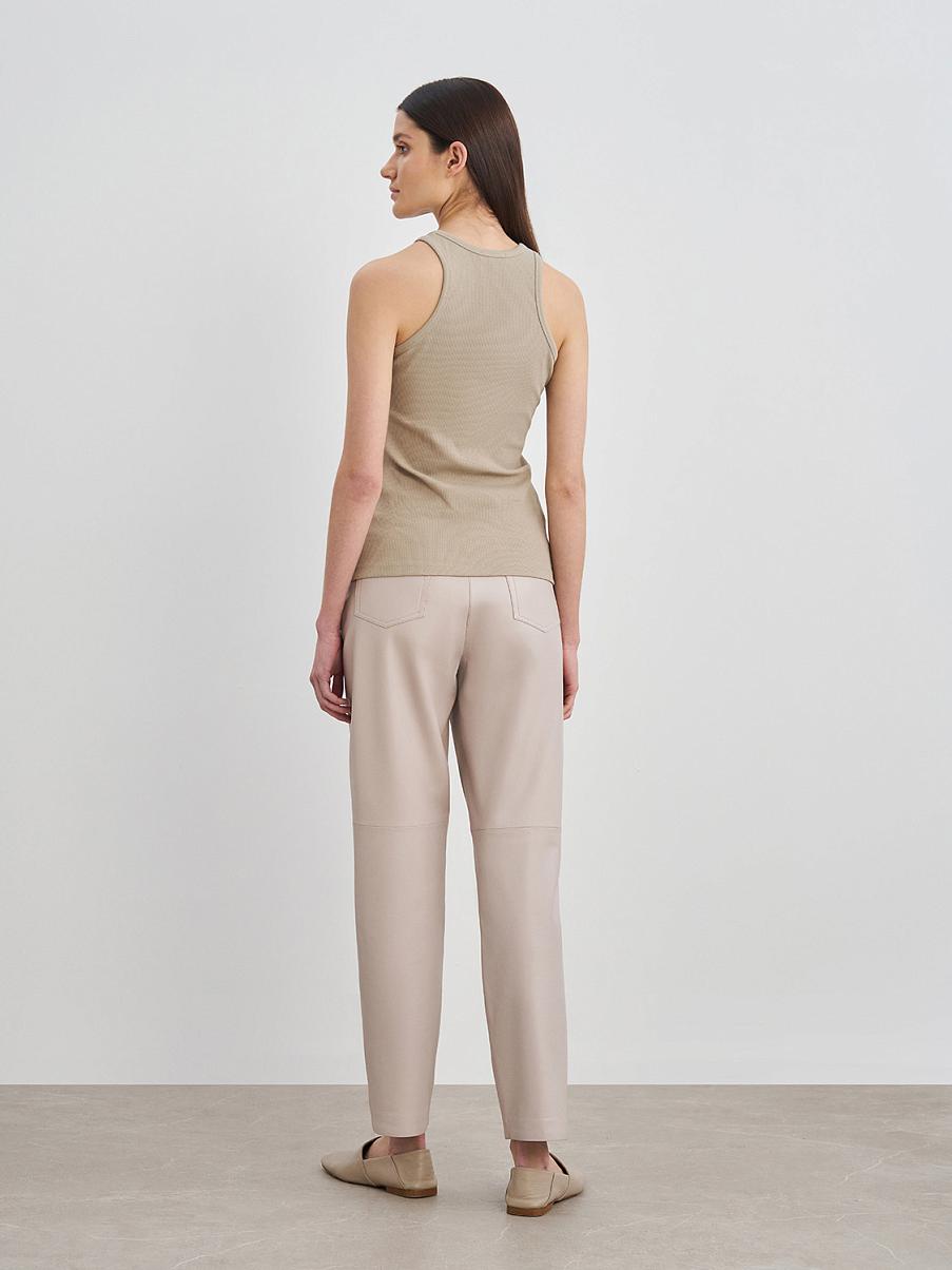 Хлопковый топ в рубчик