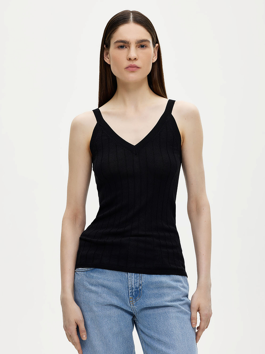 Топ из шерсти мериноса с шелком