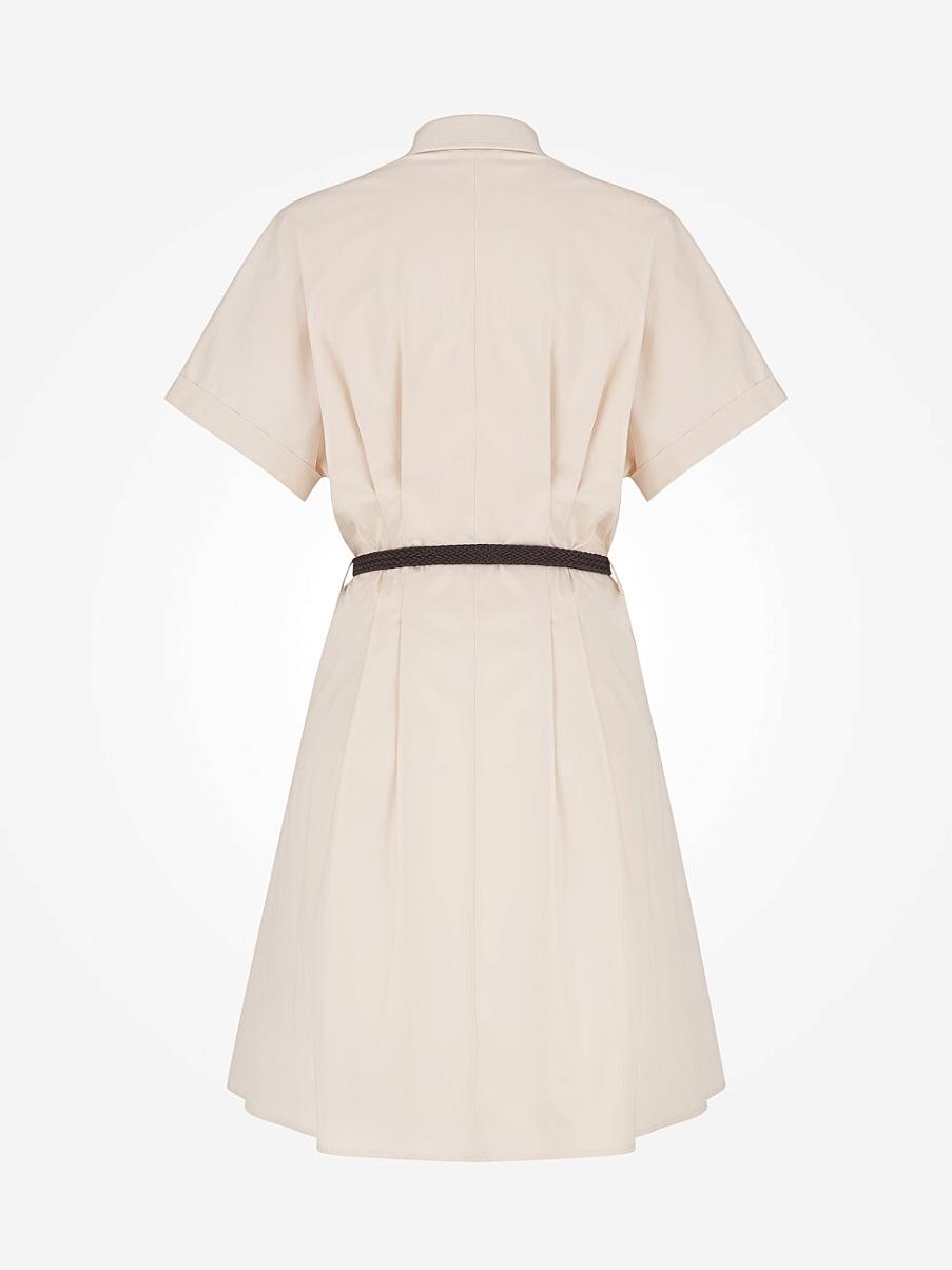 Платье-рубашка с коротким рукавом из хлопка