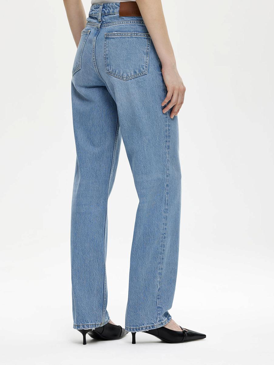 Хлопковые джинсы с заниженной талией