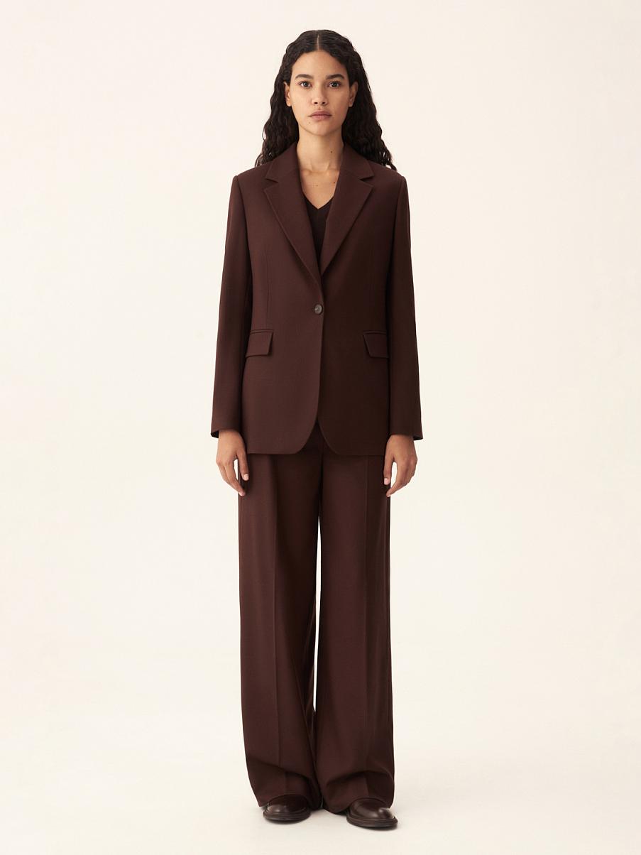 Однобортный жакет из шерсти