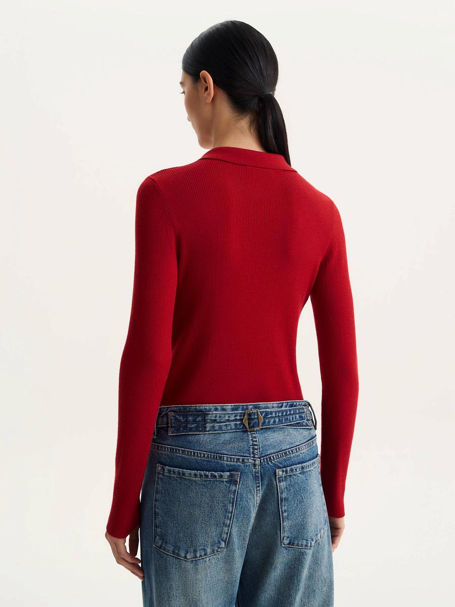 Поло с длинным рукавом 