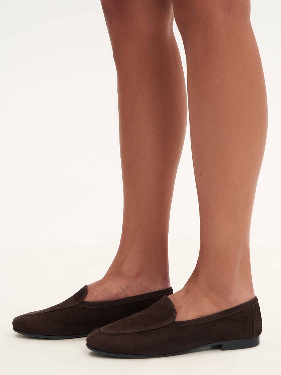 Лоферы из замши