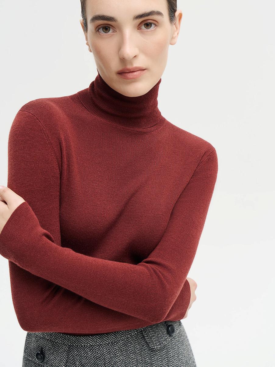 Водолазка из мериноса с шелком