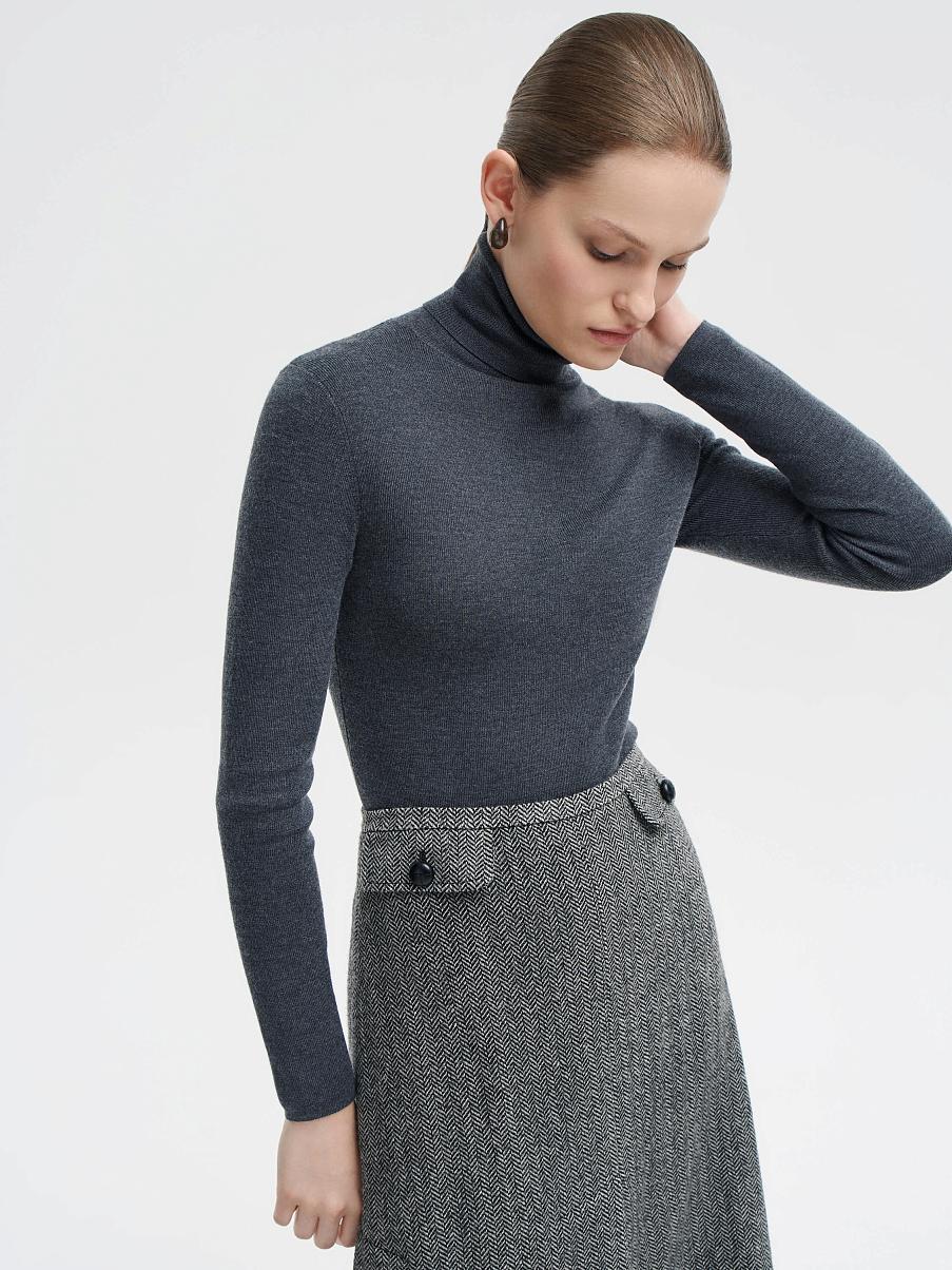 Водолазка из мериноса с шелком