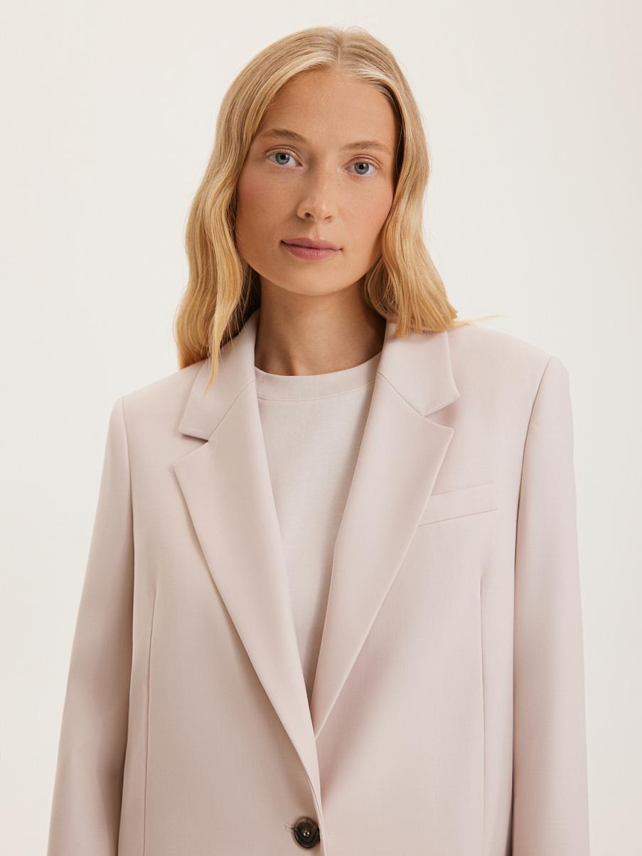 Однобортный жакет из шерсти