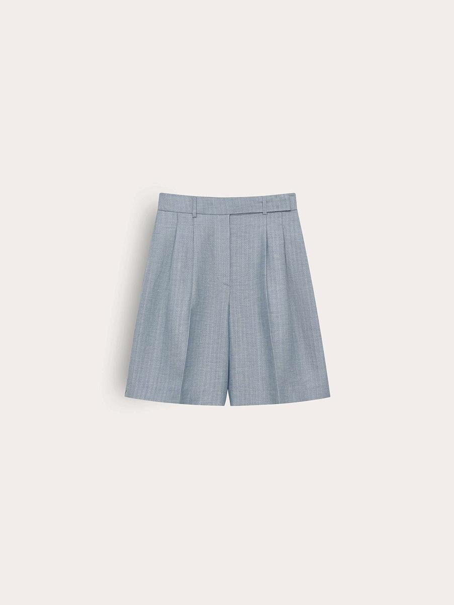 Шорты изо льна и шелка