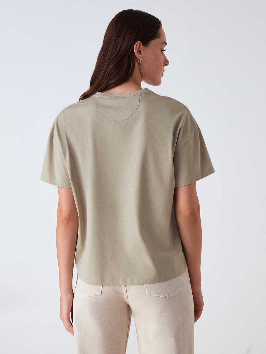 Футболка свободного кроя с карманом