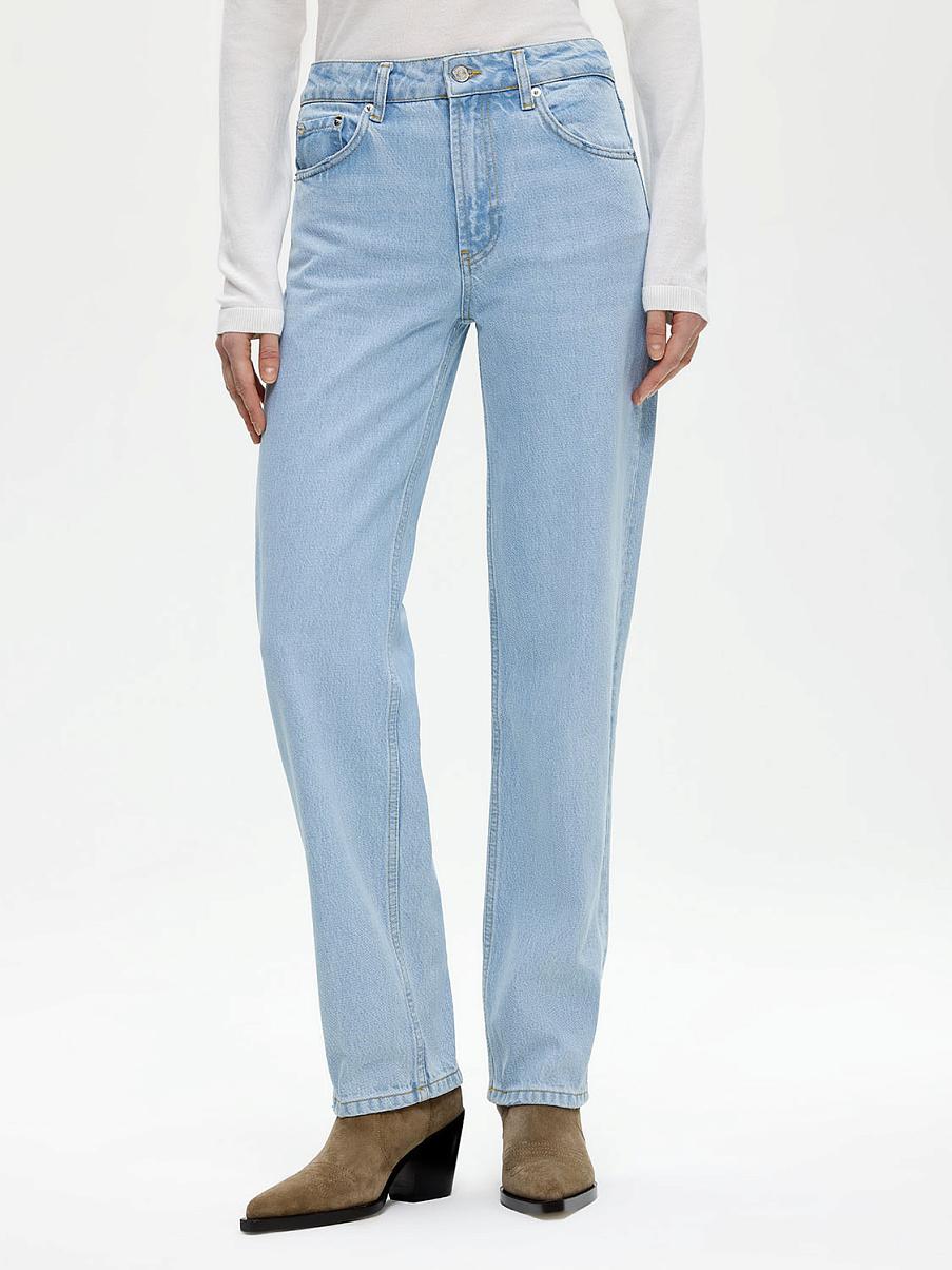 Хлопковые джинсы с заниженной талией