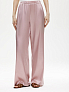 Шелковые брюки палаццо в пижамном стиле
