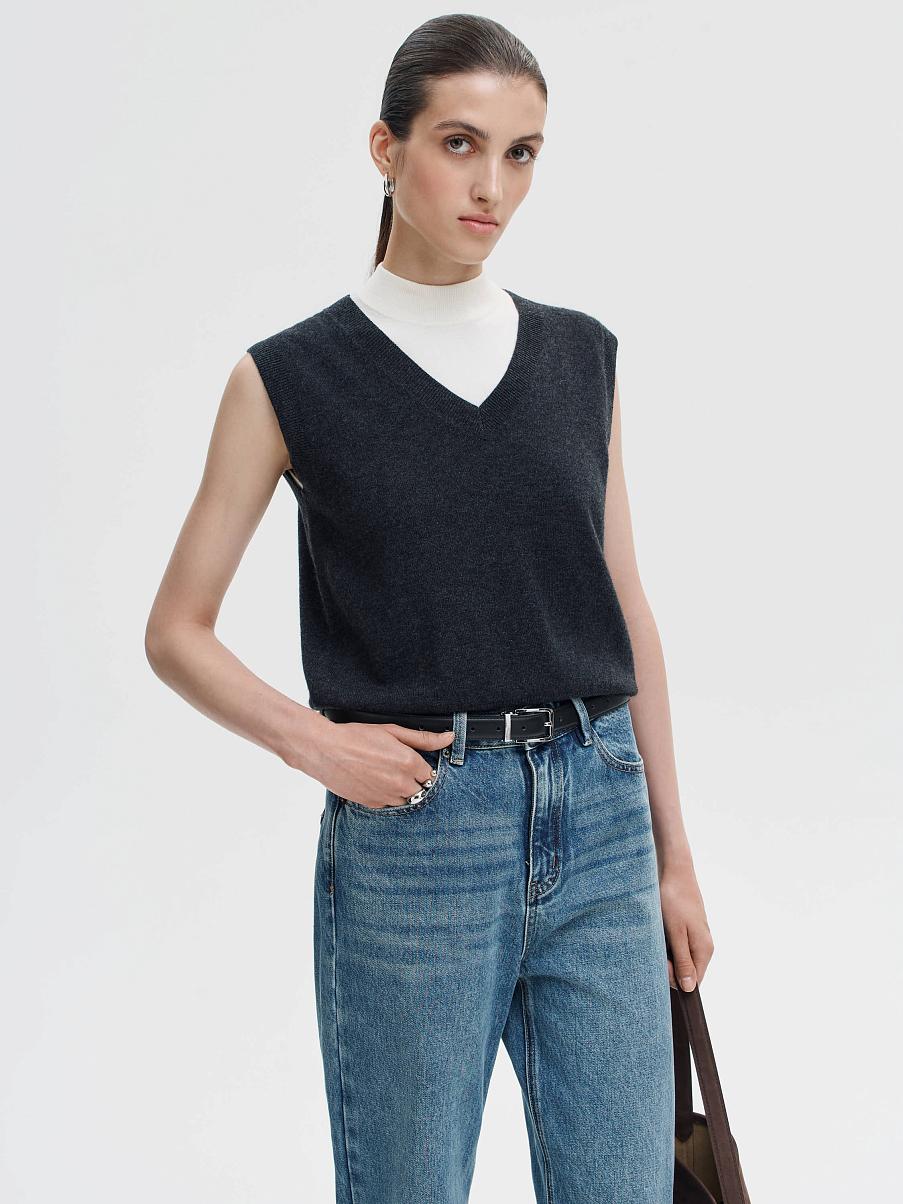 Жилетка из шерсти с кашемиром