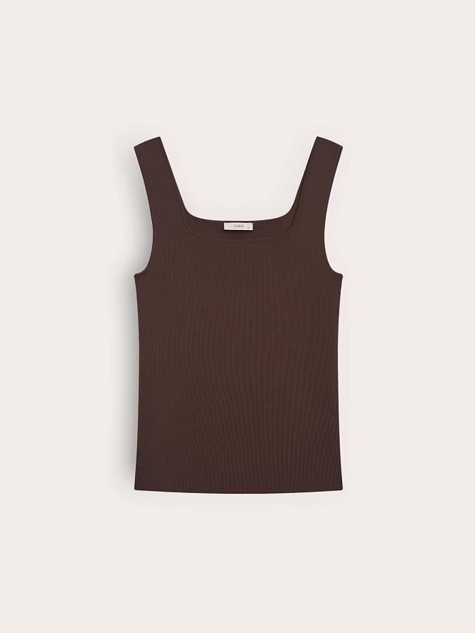 LSSM-070003 Трикотажная блуза (коричневый, XL)