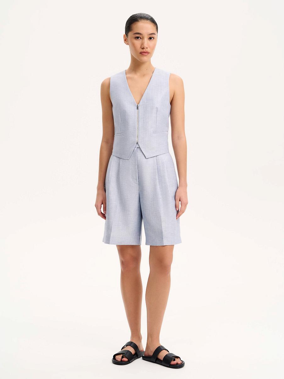 Шорты изо льна и шелка