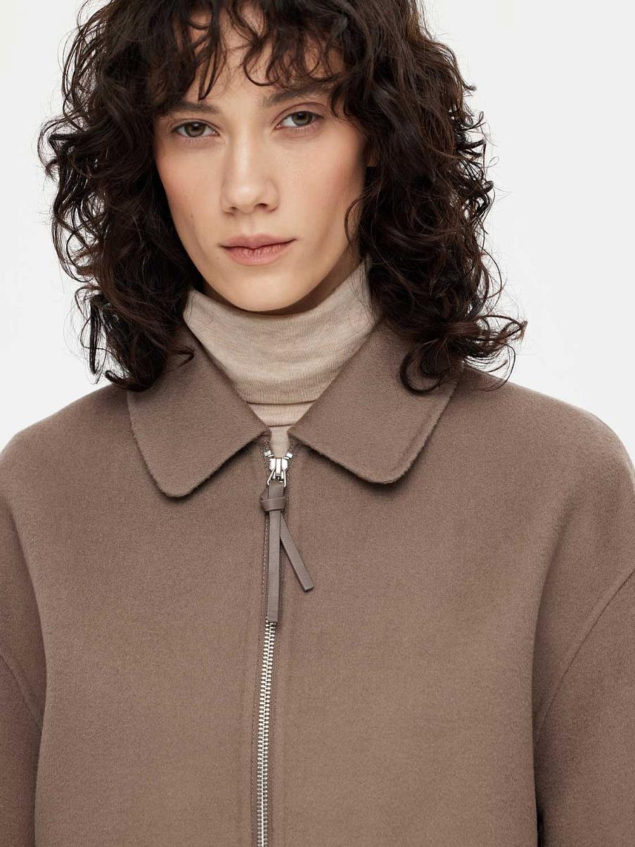 Укороченное пальто из шерсти мериноса