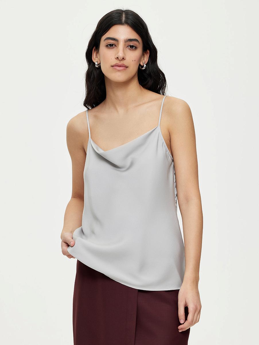 Шелковый топ на бретелях