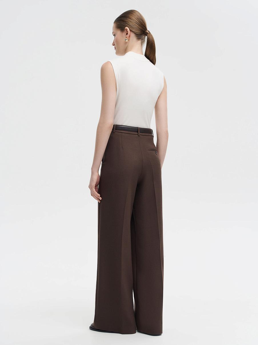 Брюки широкие из шерсти