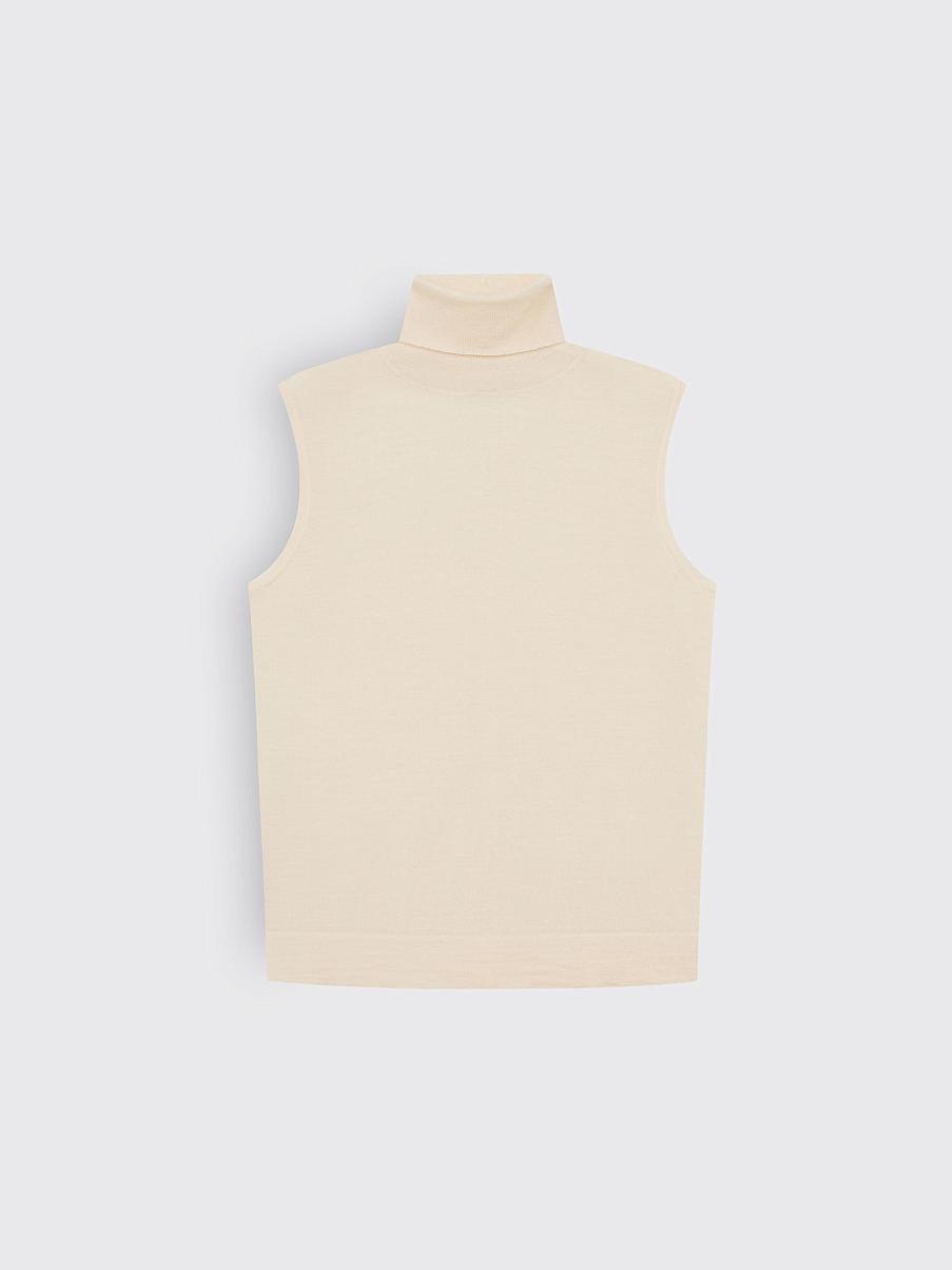 Водолазка без рукавов из мериноса