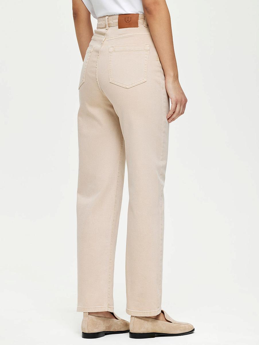 Прямые хлопковые джинсы