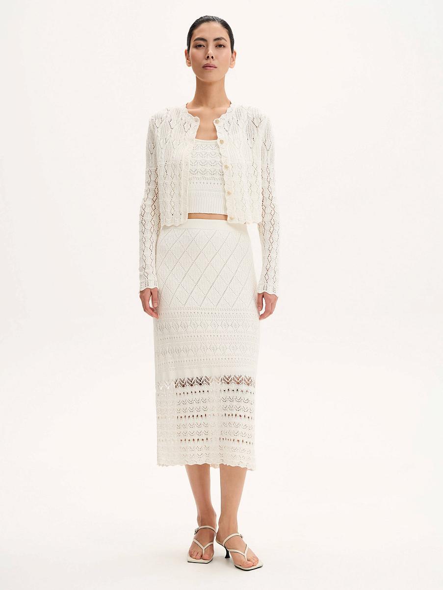 Юбка кружевная миди