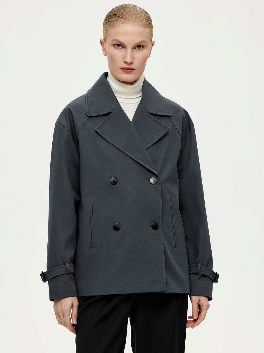 Укороченный хлопковый тренч